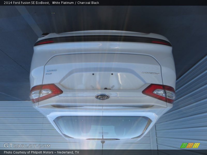 White Platinum / Charcoal Black 2014 Ford Fusion SE EcoBoost