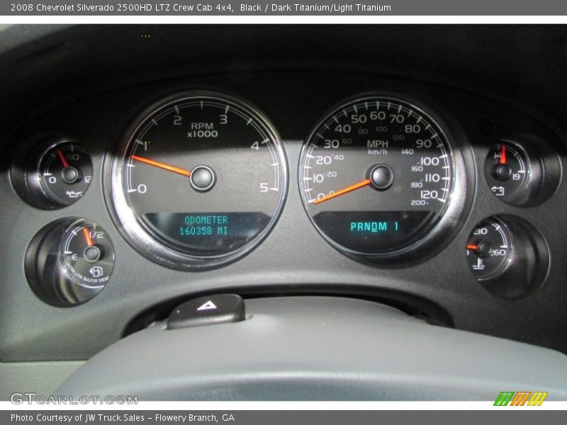 Black / Dark Titanium/Light Titanium 2008 Chevrolet Silverado 2500HD LTZ Crew Cab 4x4