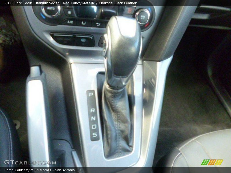 Red Candy Metallic / Charcoal Black Leather 2012 Ford Focus Titanium Sedan
