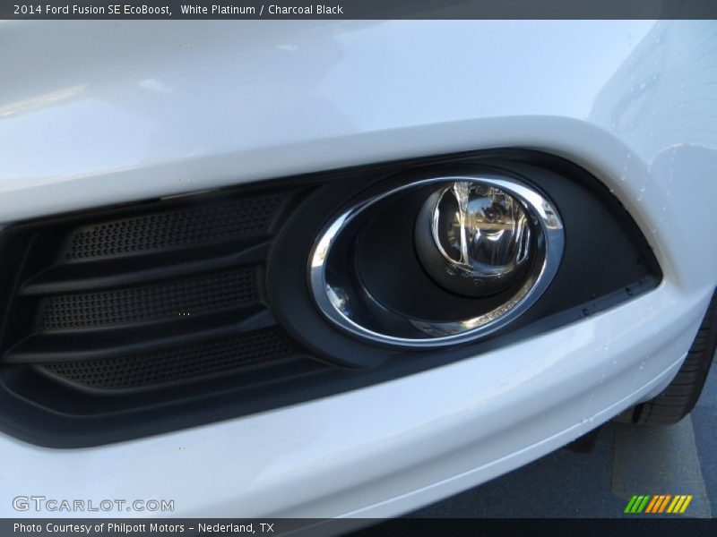 White Platinum / Charcoal Black 2014 Ford Fusion SE EcoBoost