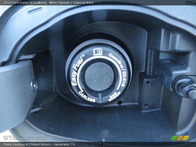 White Platinum / Charcoal Black 2014 Ford Fusion SE EcoBoost