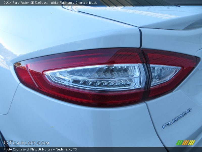 White Platinum / Charcoal Black 2014 Ford Fusion SE EcoBoost