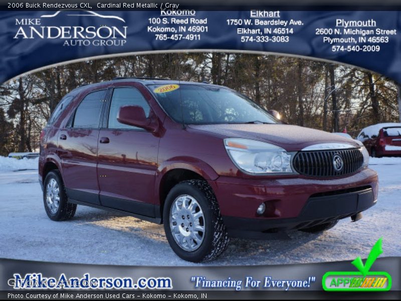 Cardinal Red Metallic / Gray 2006 Buick Rendezvous CXL