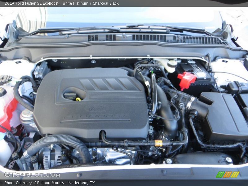 White Platinum / Charcoal Black 2014 Ford Fusion SE EcoBoost