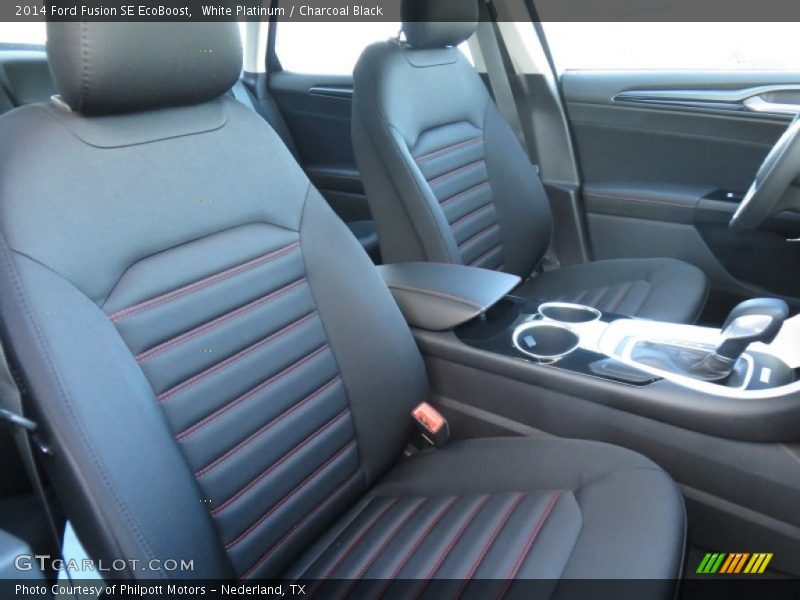 White Platinum / Charcoal Black 2014 Ford Fusion SE EcoBoost