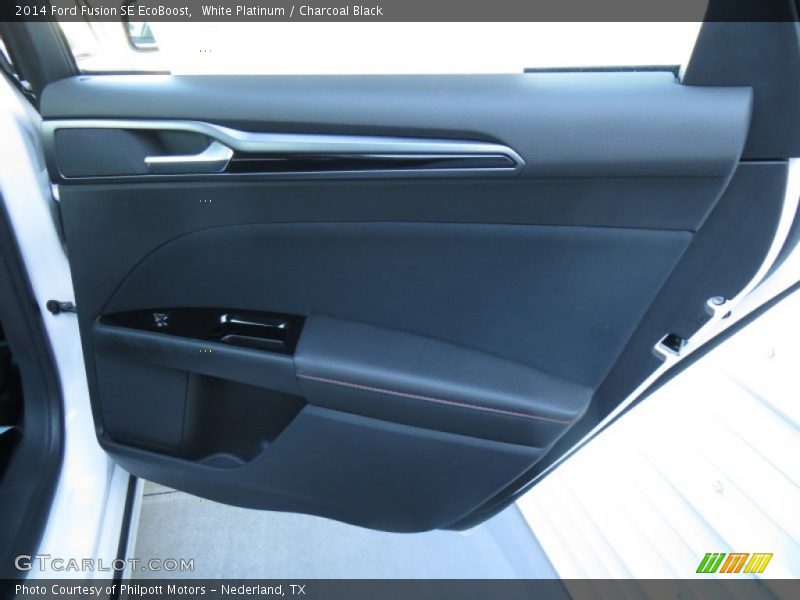White Platinum / Charcoal Black 2014 Ford Fusion SE EcoBoost