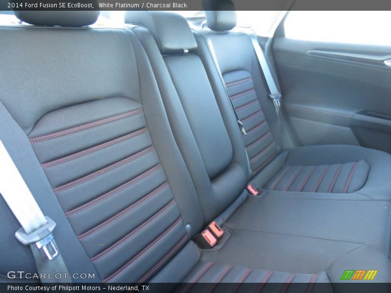 White Platinum / Charcoal Black 2014 Ford Fusion SE EcoBoost
