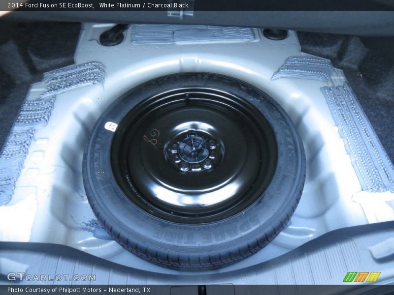 White Platinum / Charcoal Black 2014 Ford Fusion SE EcoBoost