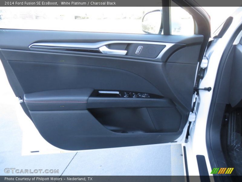 White Platinum / Charcoal Black 2014 Ford Fusion SE EcoBoost