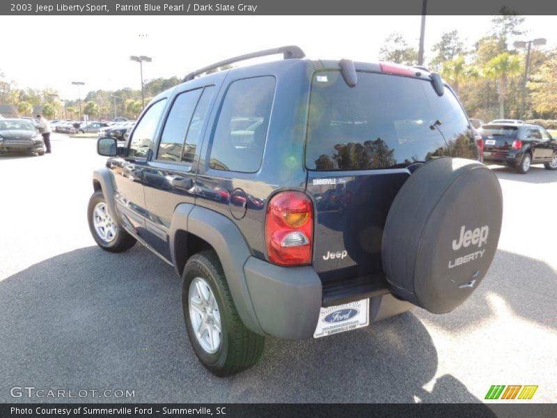 Patriot Blue Pearl / Dark Slate Gray 2003 Jeep Liberty Sport
