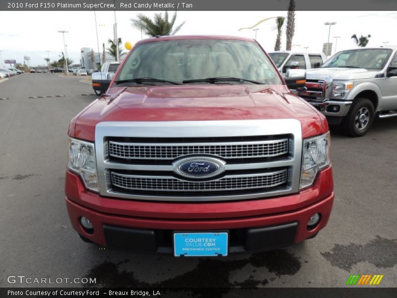 Red Candy Metallic / Tan 2010 Ford F150 Platinum SuperCrew