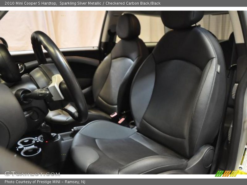 Sparkling Silver Metallic / Checkered Carbon Black/Black 2010 Mini Cooper S Hardtop