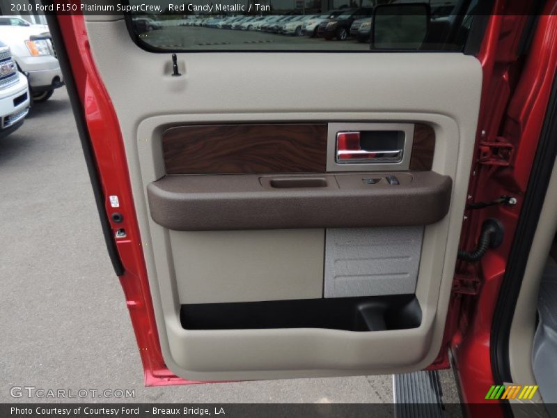 Red Candy Metallic / Tan 2010 Ford F150 Platinum SuperCrew