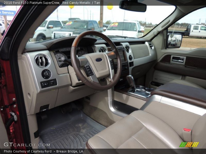 Red Candy Metallic / Tan 2010 Ford F150 Platinum SuperCrew