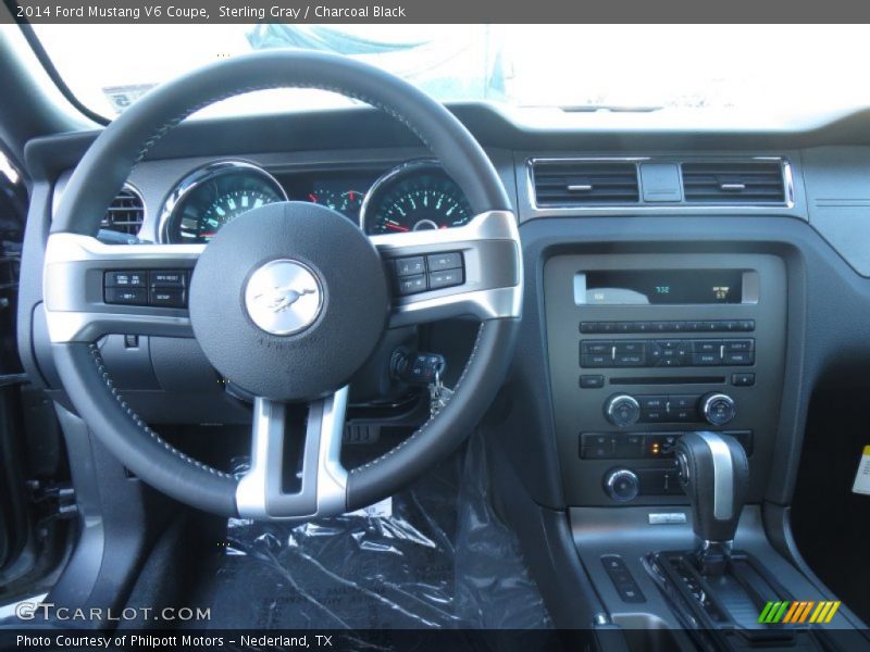 Sterling Gray / Charcoal Black 2014 Ford Mustang V6 Coupe