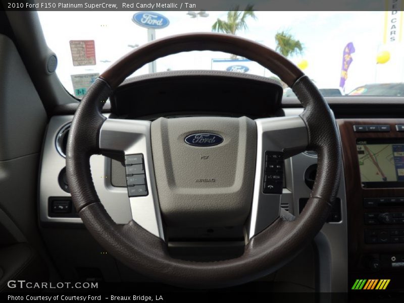 Red Candy Metallic / Tan 2010 Ford F150 Platinum SuperCrew