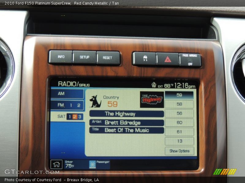 Red Candy Metallic / Tan 2010 Ford F150 Platinum SuperCrew