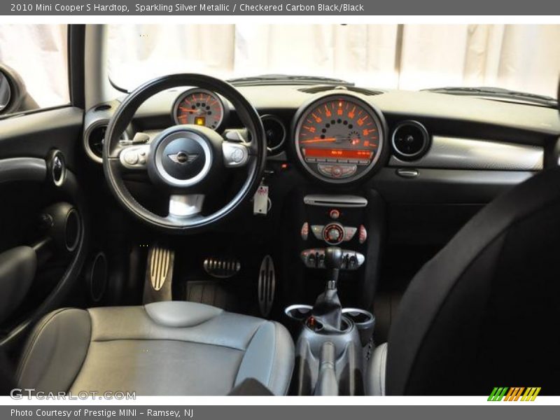 Sparkling Silver Metallic / Checkered Carbon Black/Black 2010 Mini Cooper S Hardtop