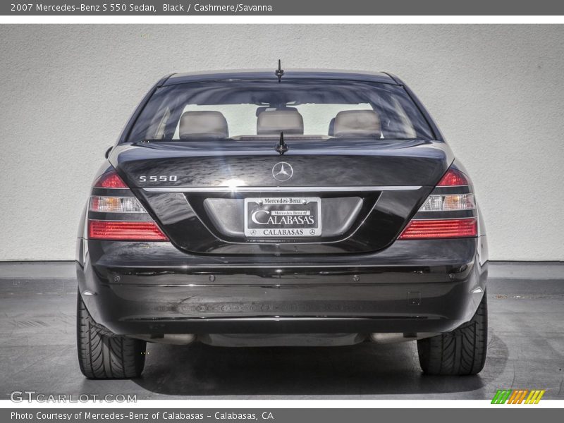 Black / Cashmere/Savanna 2007 Mercedes-Benz S 550 Sedan