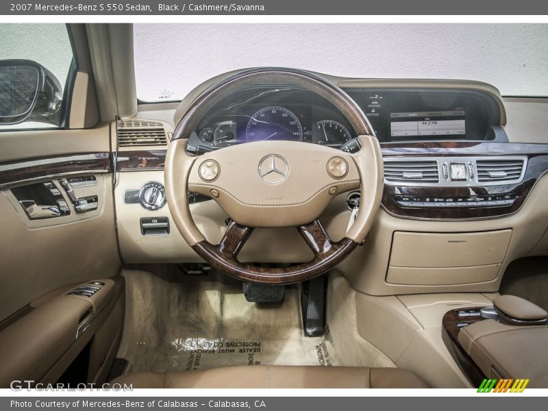 Black / Cashmere/Savanna 2007 Mercedes-Benz S 550 Sedan
