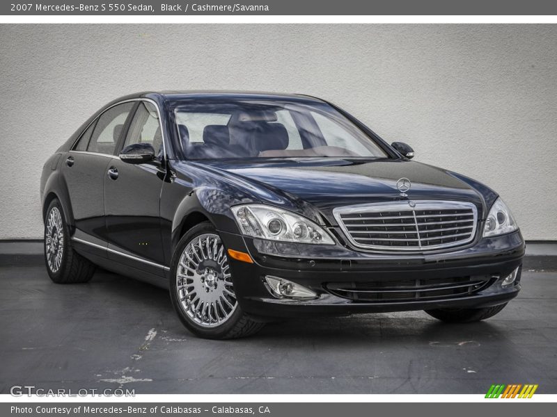 Black / Cashmere/Savanna 2007 Mercedes-Benz S 550 Sedan