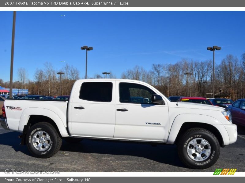 Super White / Taupe 2007 Toyota Tacoma V6 TRD Double Cab 4x4