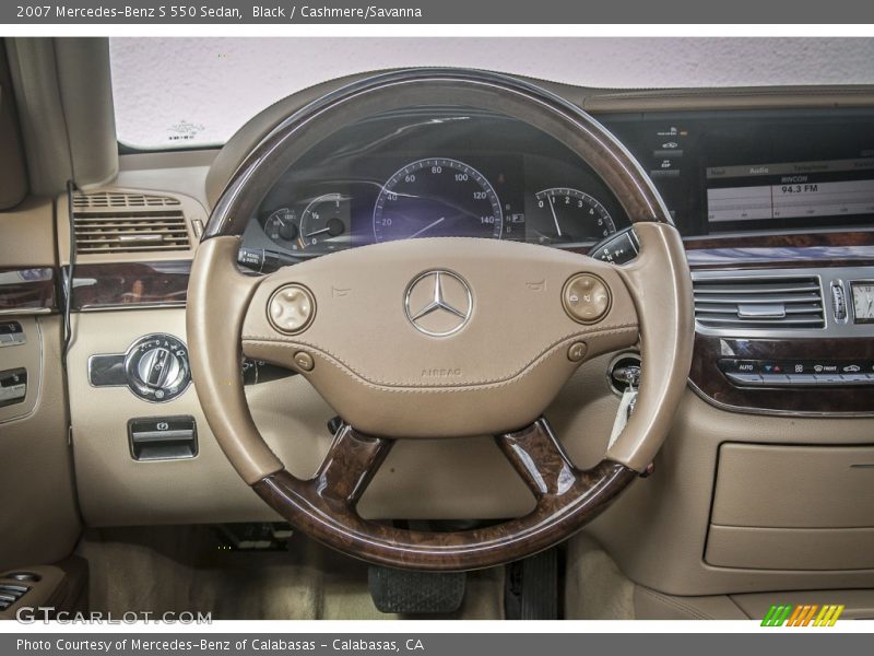 Black / Cashmere/Savanna 2007 Mercedes-Benz S 550 Sedan