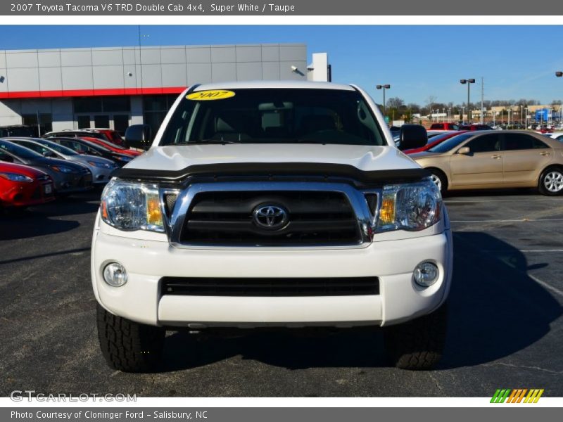 Super White / Taupe 2007 Toyota Tacoma V6 TRD Double Cab 4x4