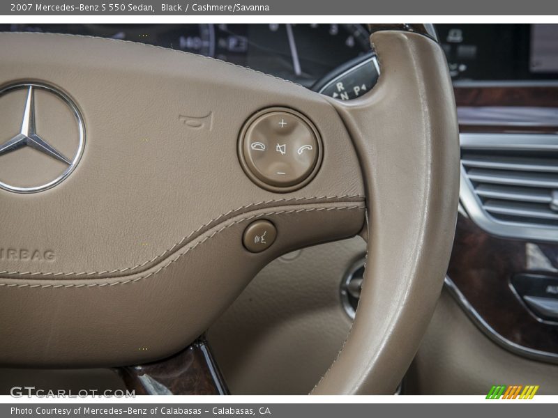 Black / Cashmere/Savanna 2007 Mercedes-Benz S 550 Sedan