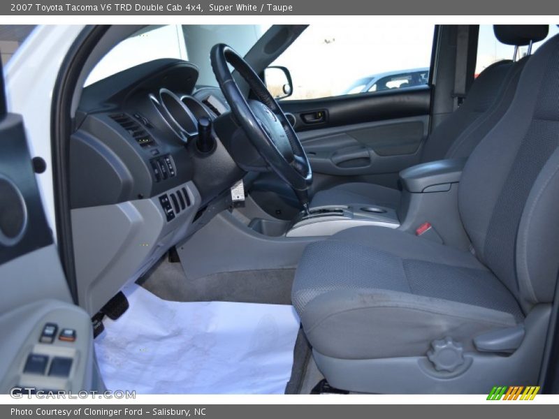 Super White / Taupe 2007 Toyota Tacoma V6 TRD Double Cab 4x4