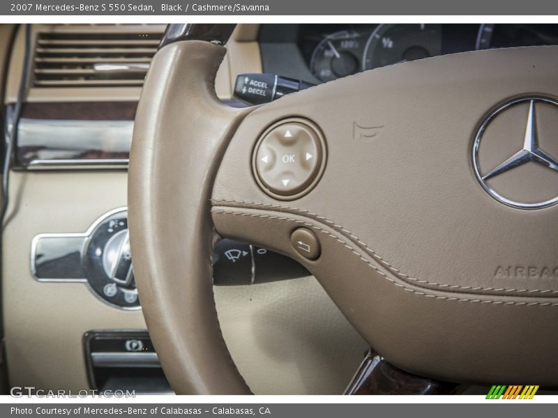 Black / Cashmere/Savanna 2007 Mercedes-Benz S 550 Sedan