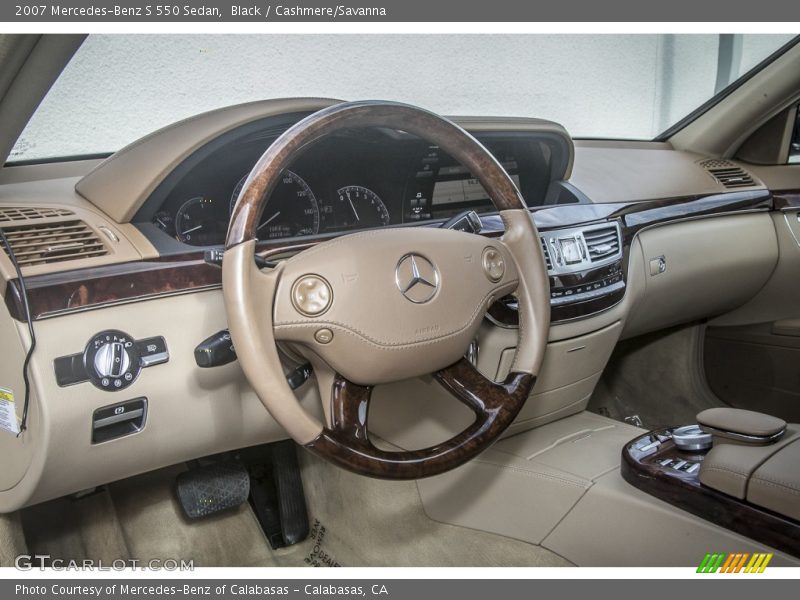 Black / Cashmere/Savanna 2007 Mercedes-Benz S 550 Sedan