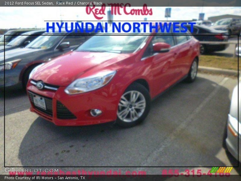 Race Red / Charcoal Black 2012 Ford Focus SEL Sedan