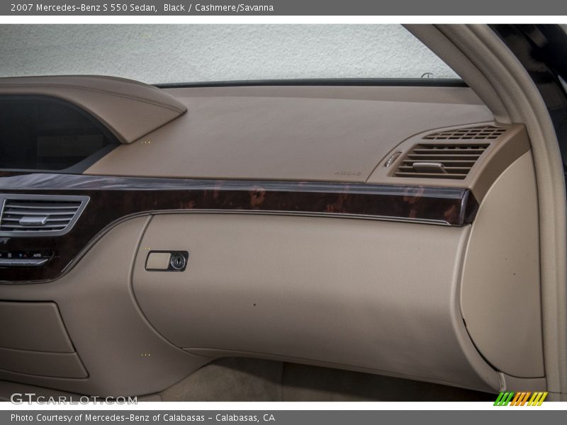 Black / Cashmere/Savanna 2007 Mercedes-Benz S 550 Sedan