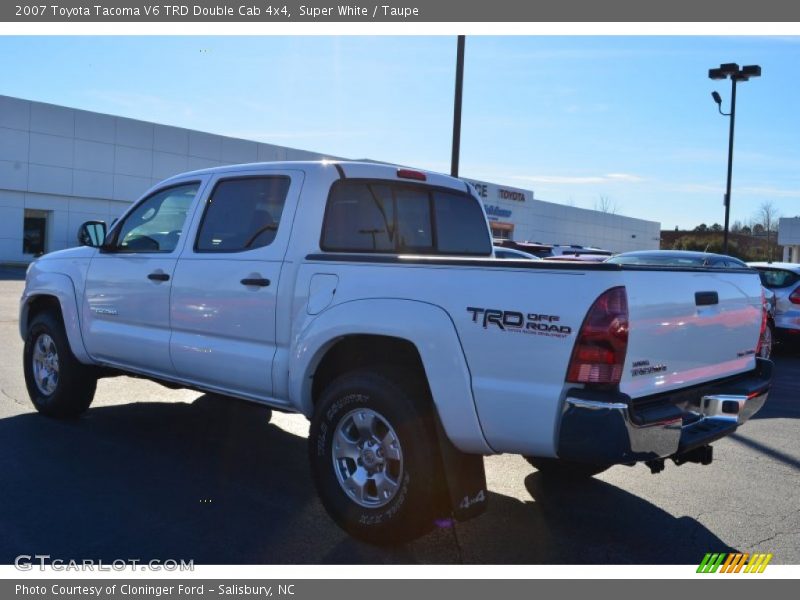 Super White / Taupe 2007 Toyota Tacoma V6 TRD Double Cab 4x4