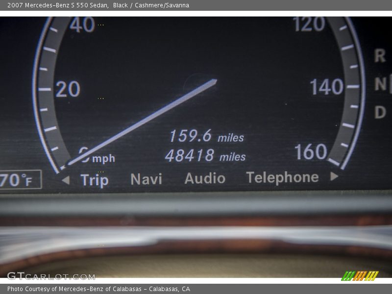 Black / Cashmere/Savanna 2007 Mercedes-Benz S 550 Sedan