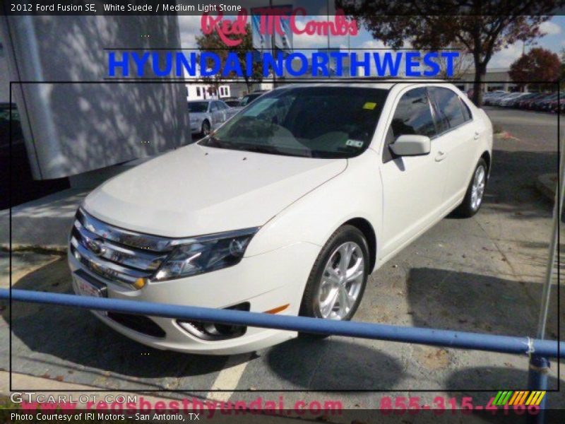 White Suede / Medium Light Stone 2012 Ford Fusion SE