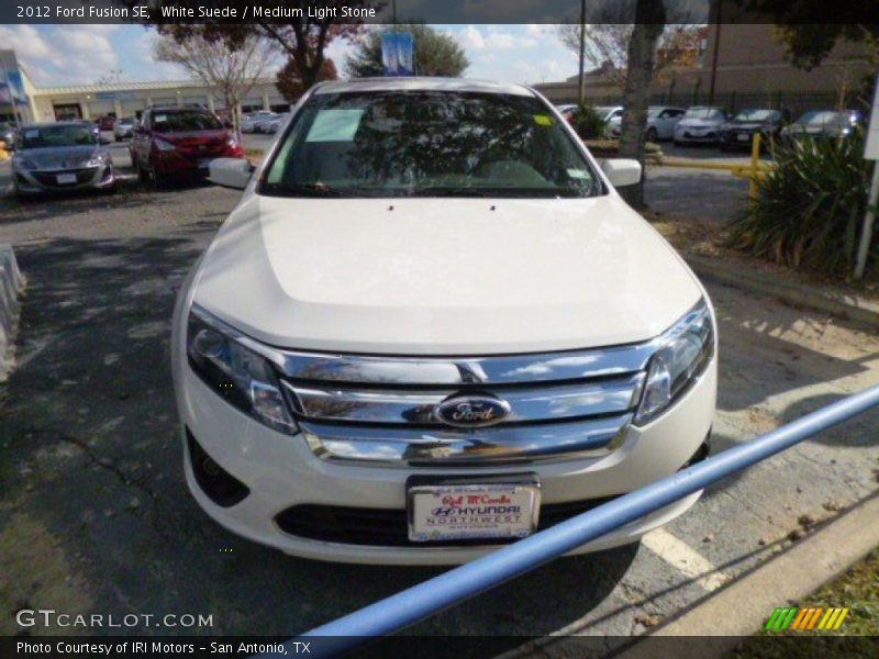 White Suede / Medium Light Stone 2012 Ford Fusion SE