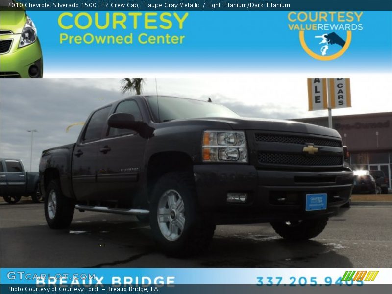 Taupe Gray Metallic / Light Titanium/Dark Titanium 2010 Chevrolet Silverado 1500 LTZ Crew Cab