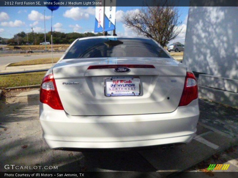 White Suede / Medium Light Stone 2012 Ford Fusion SE