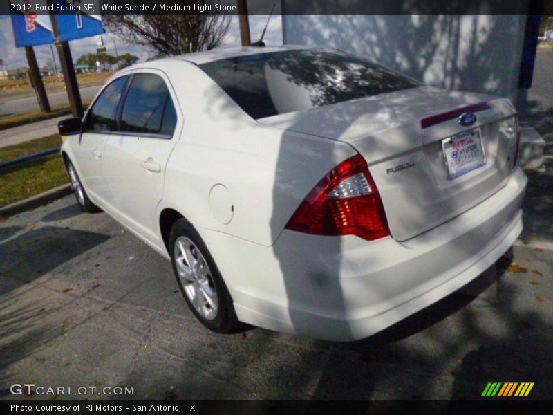 White Suede / Medium Light Stone 2012 Ford Fusion SE