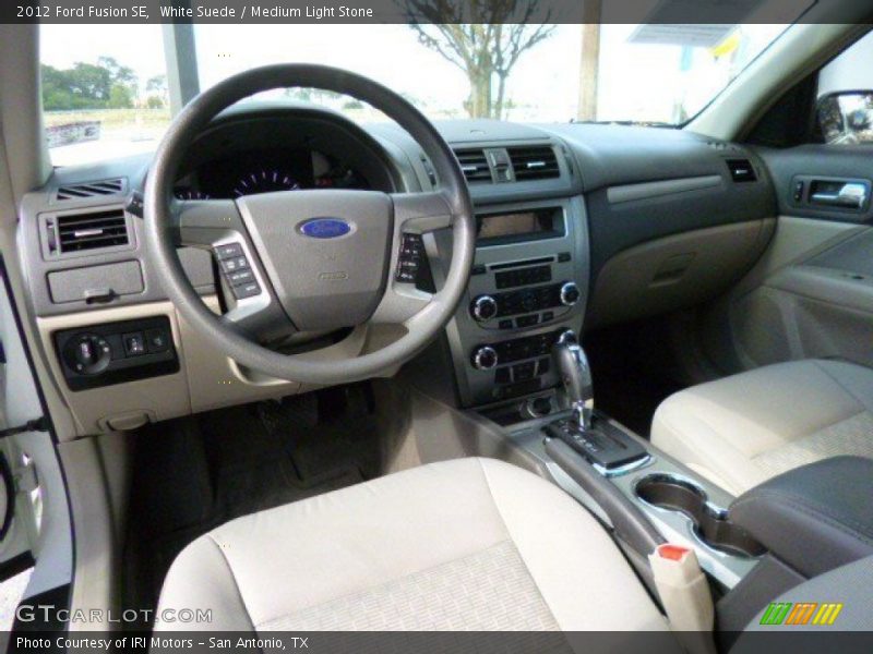 White Suede / Medium Light Stone 2012 Ford Fusion SE