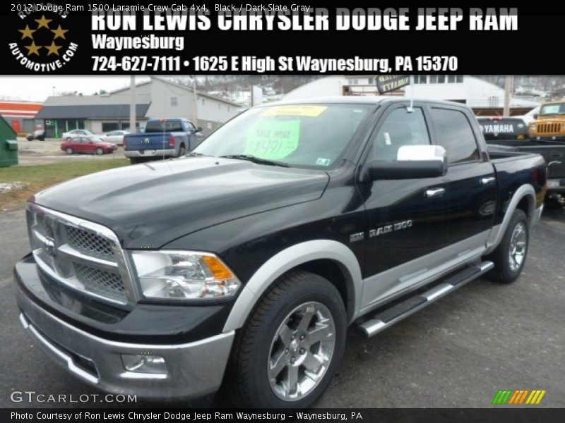 Black / Dark Slate Gray 2012 Dodge Ram 1500 Laramie Crew Cab 4x4
