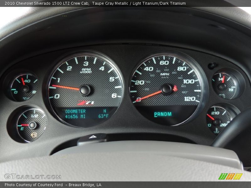 Taupe Gray Metallic / Light Titanium/Dark Titanium 2010 Chevrolet Silverado 1500 LTZ Crew Cab