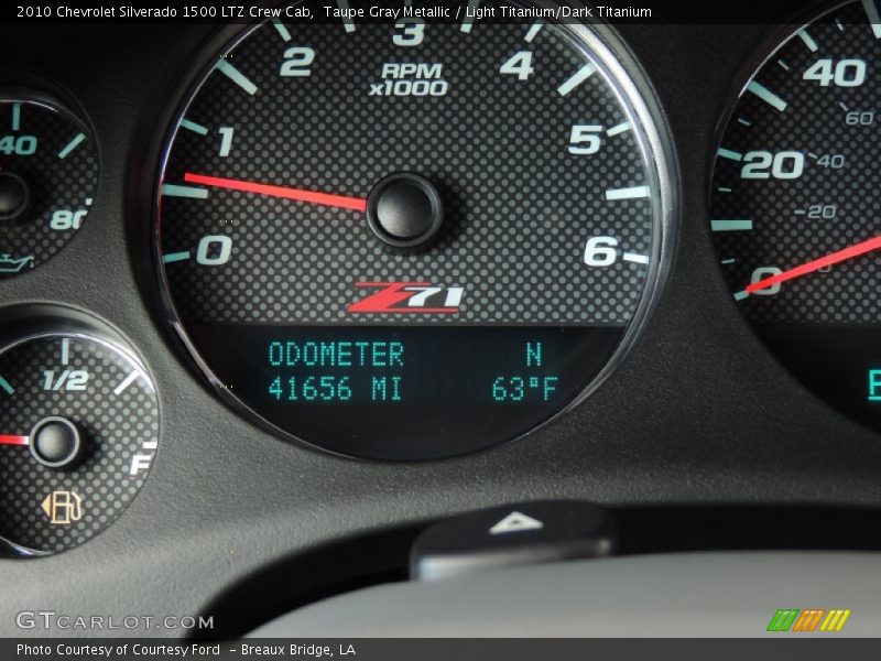 Taupe Gray Metallic / Light Titanium/Dark Titanium 2010 Chevrolet Silverado 1500 LTZ Crew Cab