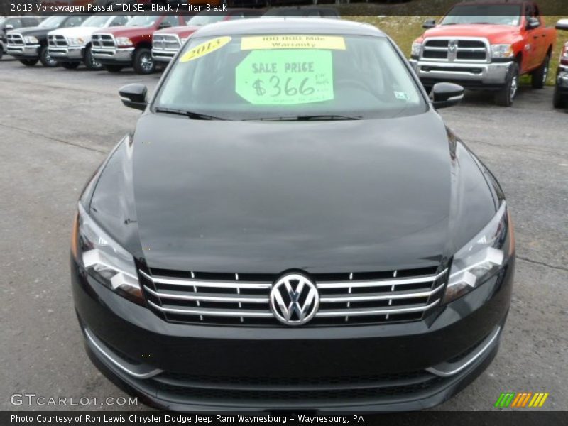 Black / Titan Black 2013 Volkswagen Passat TDI SE