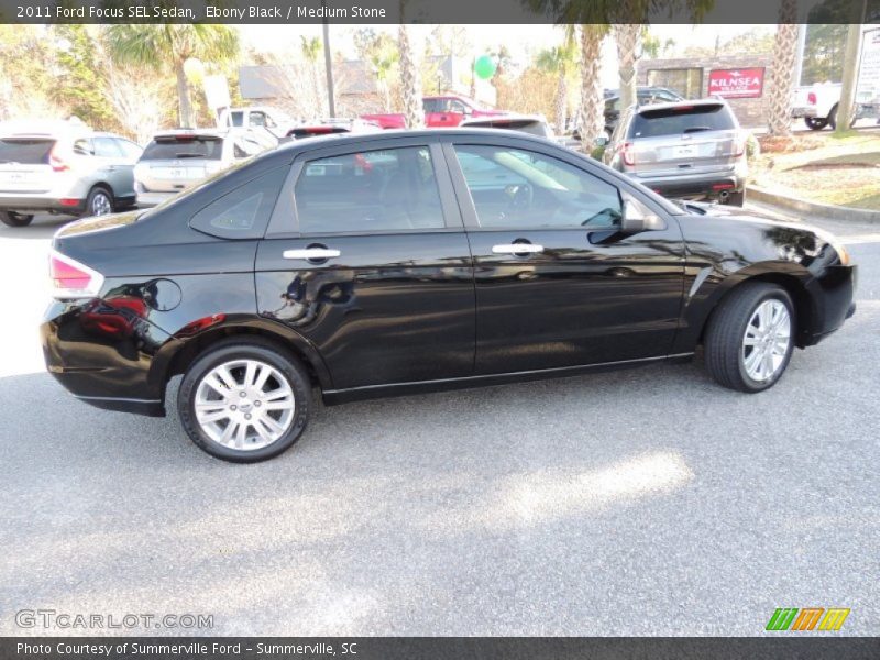Ebony Black / Medium Stone 2011 Ford Focus SEL Sedan