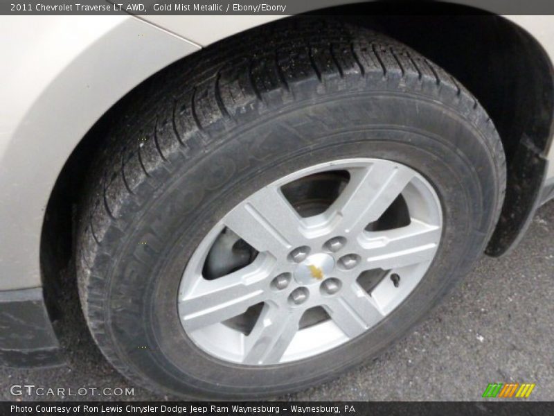 Gold Mist Metallic / Ebony/Ebony 2011 Chevrolet Traverse LT AWD