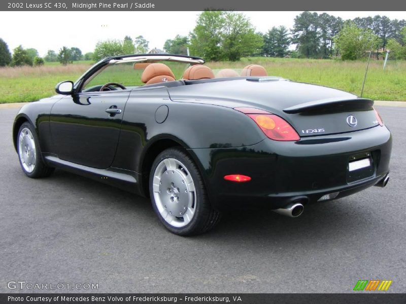 Midnight Pine Pearl / Saddle 2002 Lexus SC 430