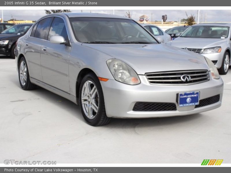 Brilliant Silver Metallic / Stone 2005 Infiniti G 35 Sedan